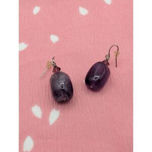 Genuine Amethyst drop earrings